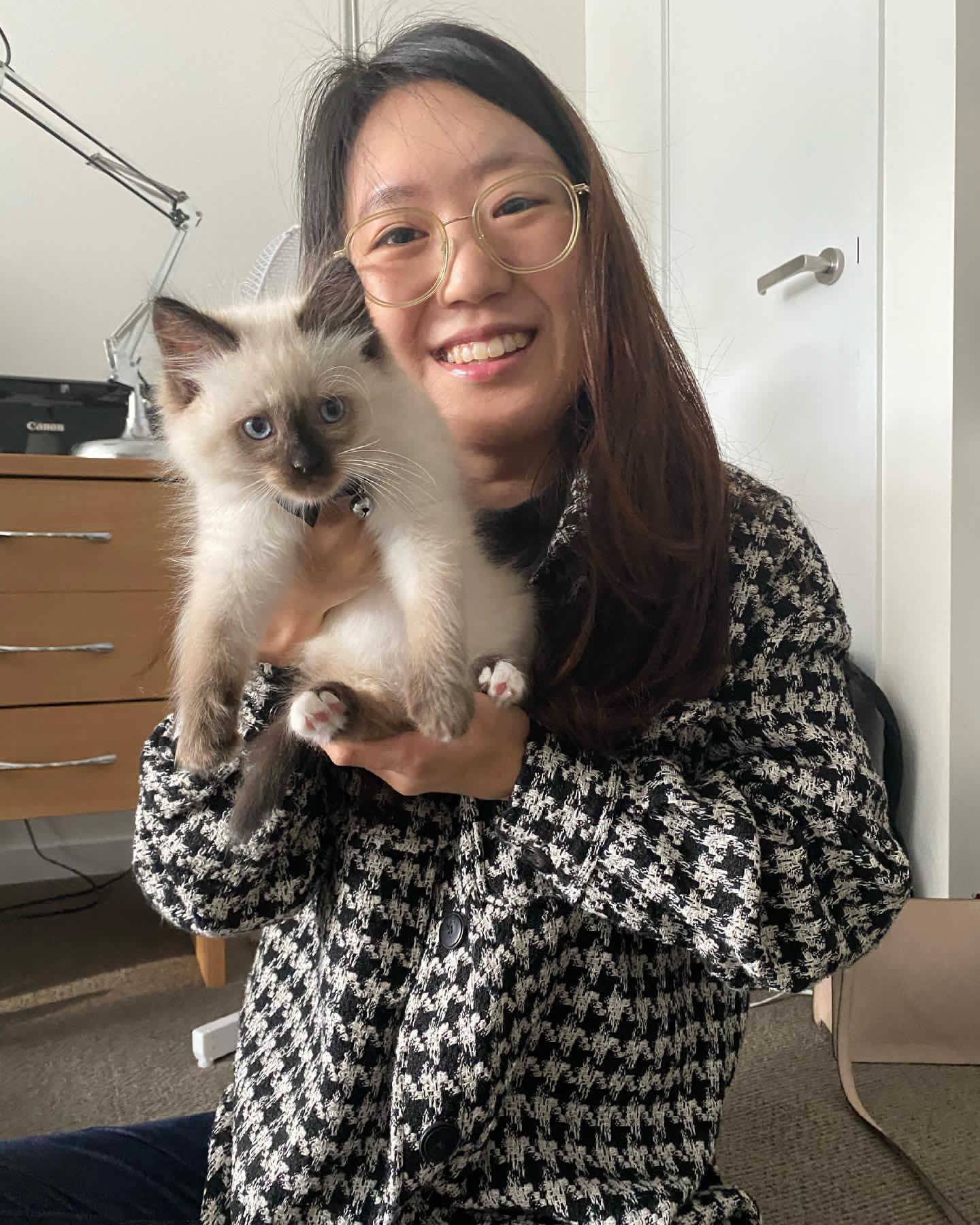 Happy client with her Ragdoll Kitten from our cattery
